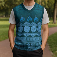Bula Fiji Iri ni Meke Christmas Knitted V-Neck Vest Karakarawa Fijian Masi - Polynesian Pride
