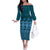 Bula Fiji Iri ni Meke Off The Shoulder Long Sleeve Dress Karakarawa Fijian Masi - Polynesian Pride