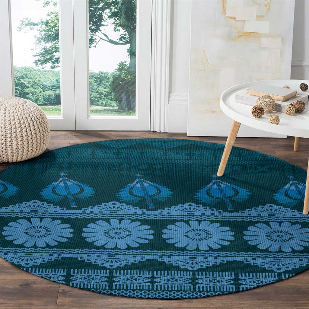 Bula Fiji Iri ni Meke Round Carpet Karakarawa Fijian Masi - Polynesian Pride