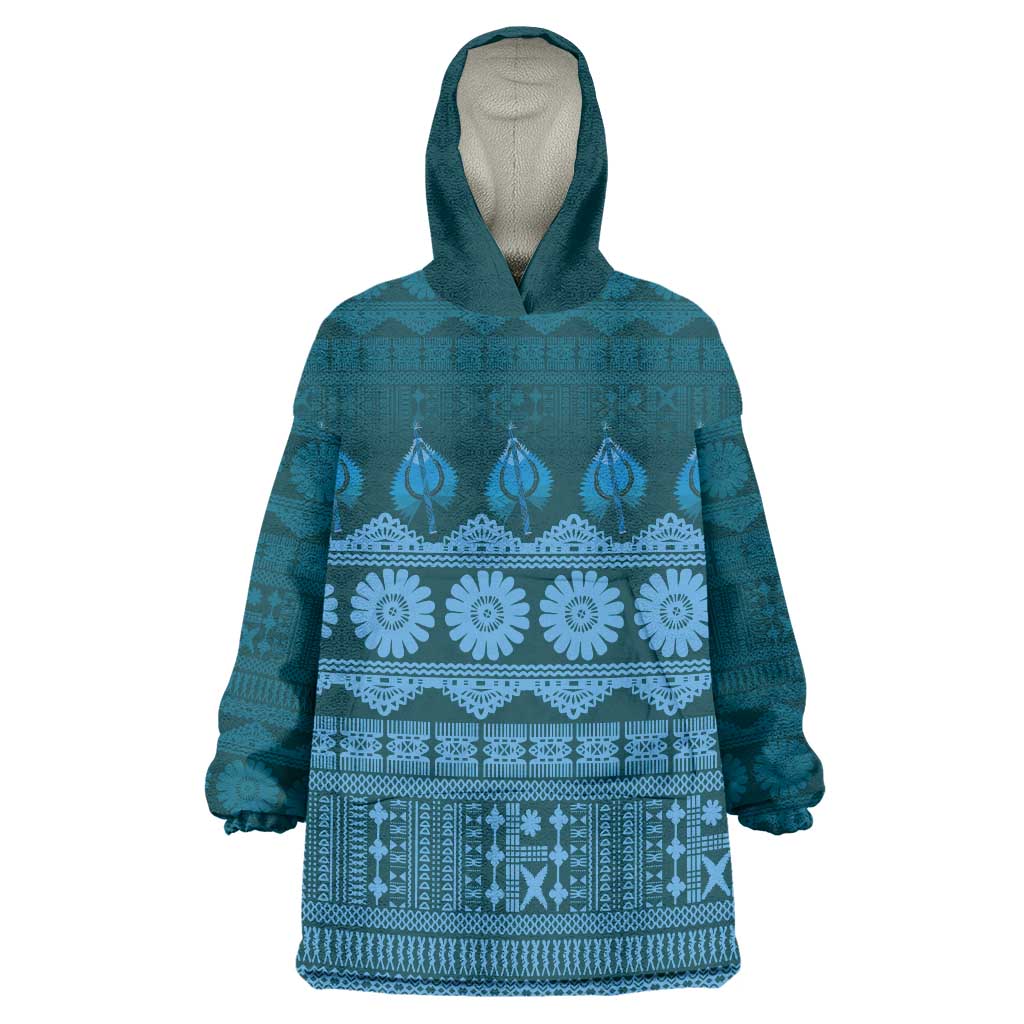Bula Fiji Iri ni Meke Wearable Blanket Hoodie Karakarawa Fijian Masi - Polynesian Pride