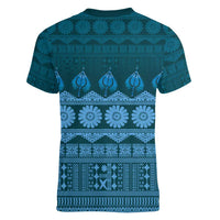 Bula Fiji Iri ni Meke Women V-Neck T-Shirt Karakarawa Fijian Masi - Polynesian Pride