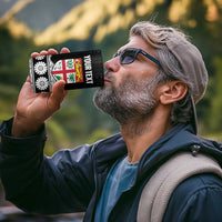 Fiji Tapa Rugby Custom 4 in 1 Can Cooler Tumbler Go Fijiana - Polynesian Pride