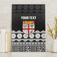 Fiji Tapa Rugby Custom Canvas Wall Art Go Fijiana - Polynesian Pride
