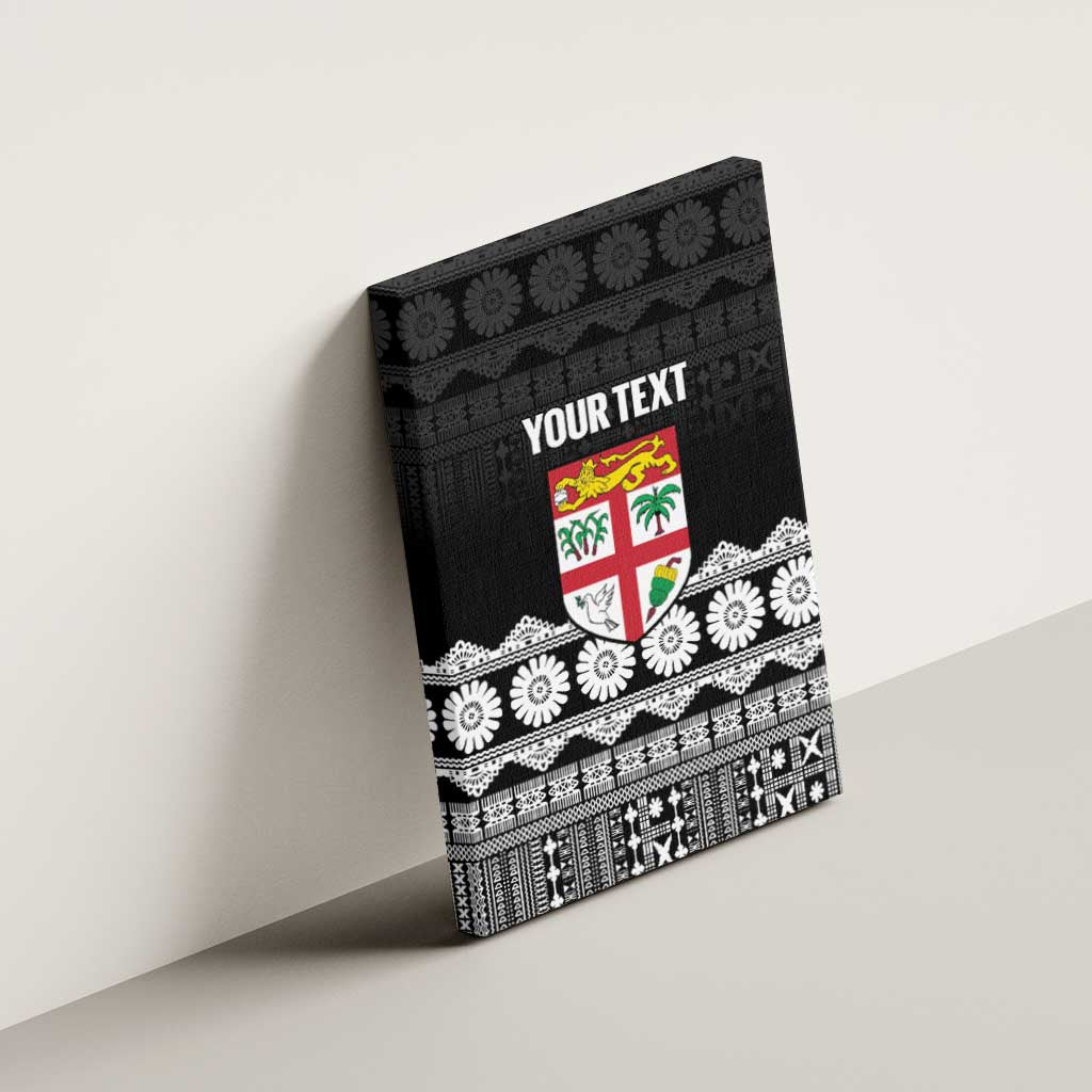 Fiji Tapa Rugby Custom Canvas Wall Art Go Fijiana - Polynesian Pride