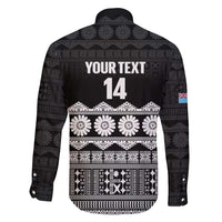 Fiji Tapa Rugby Custom Family Matching Long Sleeve Bodycon Dress and Hawaiian Shirt Go Fijiana - Polynesian Pride