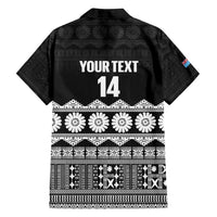 Fiji Tapa Rugby Custom Family Matching Off Shoulder Short Dress and Hawaiian Shirt Go Fijiana - Polynesian Pride