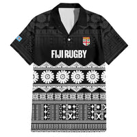 Fiji Tapa Rugby Custom Family Matching Short Sleeve Bodycon Dress and Hawaiian Shirt Go Fijiana - Polynesian Pride