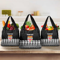 Fiji Tapa Rugby Custom Grocery Bag Go Fijiana - Polynesian Pride