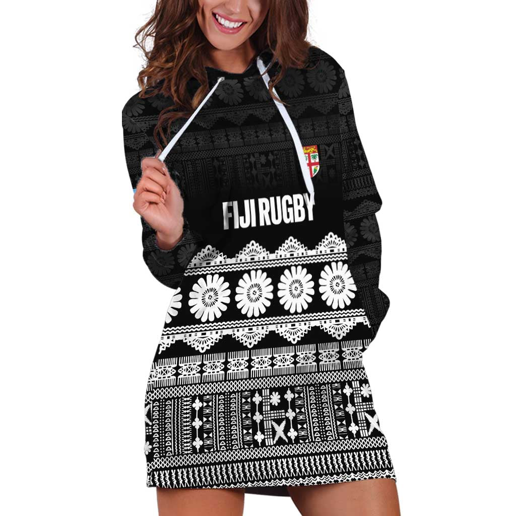 Fiji Tapa Rugby Custom Hoodie Dress Go Fijiana - Polynesian Pride