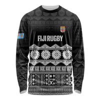 Fiji Tapa Rugby Custom Long Sleeve Shirt Go Fijiana - Polynesian Pride