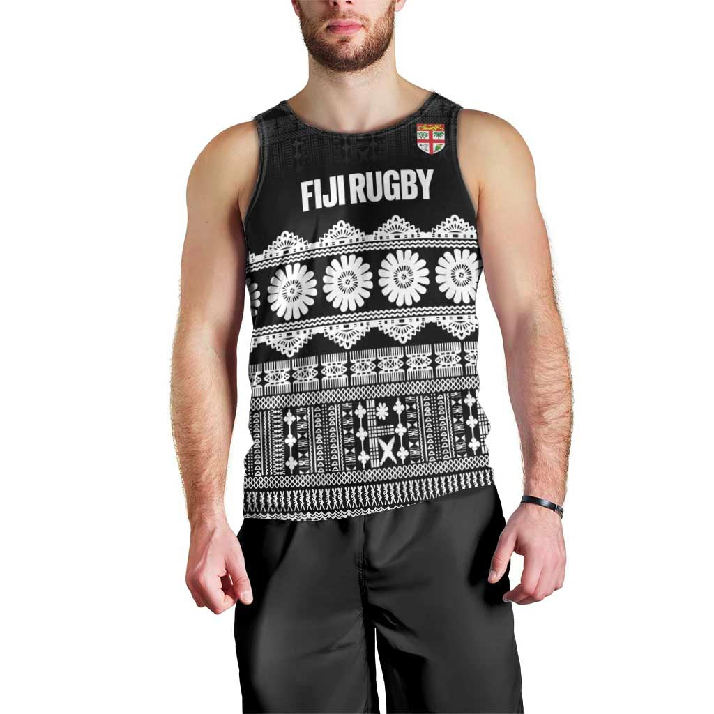 Fiji Tapa Rugby Custom Men Tank Top Go Fijiana - Polynesian Pride