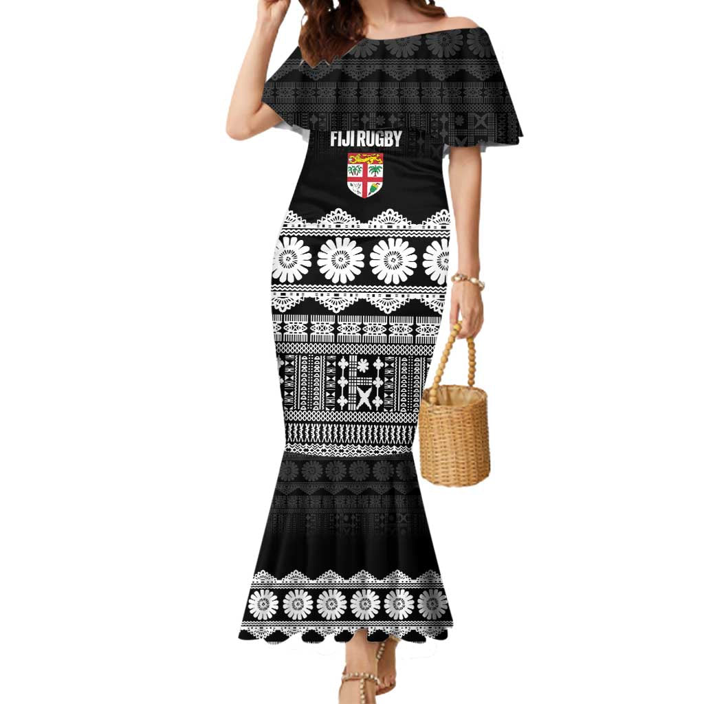 Fiji Tapa Rugby Custom Mermaid Dress Go Fijiana - Polynesian Pride