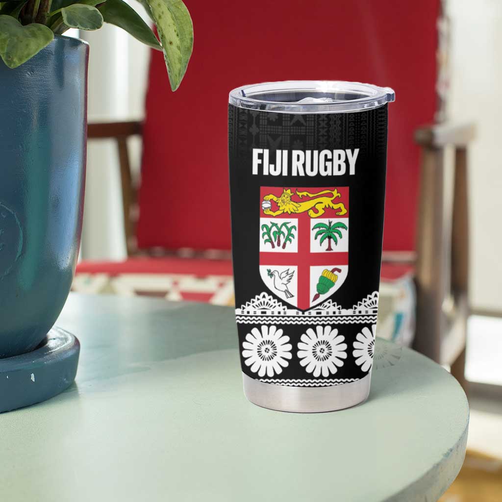 Fiji Tapa Rugby Custom Tumbler Cup Go Fijiana - Polynesian Pride