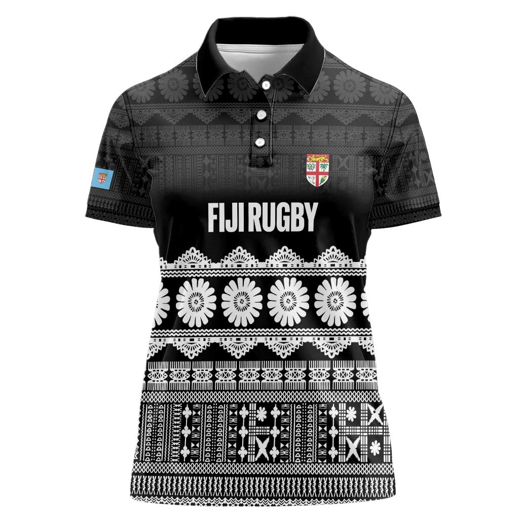 Fiji Tapa Rugby Custom Women Polo Shirt Go Fijiana - Polynesian Pride