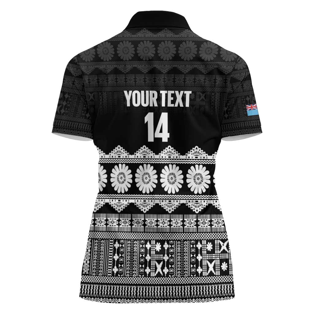 Fiji Tapa Rugby Custom Women Polo Shirt Go Fijiana - Polynesian Pride