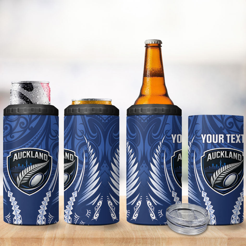 Auckland 2026 Rugby Custom 4 in 1 Can Cooler Tumbler NZ Maori Silver Fern