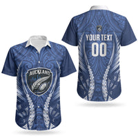 Auckland 2026 Rugby Custom Couples Matching Summer Maxi Dress and Hawaiian Shirt NZ Maori Silver Fern LT14 - Polynesian Pride