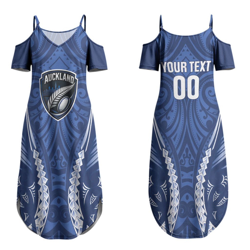 Auckland 2026 Rugby Custom Couples Matching Summer Maxi Dress and Hawaiian Shirt NZ Maori Silver Fern LT14 - Polynesian Pride