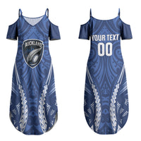 Auckland 2026 Rugby Custom Couples Matching Summer Maxi Dress and Hawaiian Shirt NZ Maori Silver Fern LT14 - Polynesian Pride