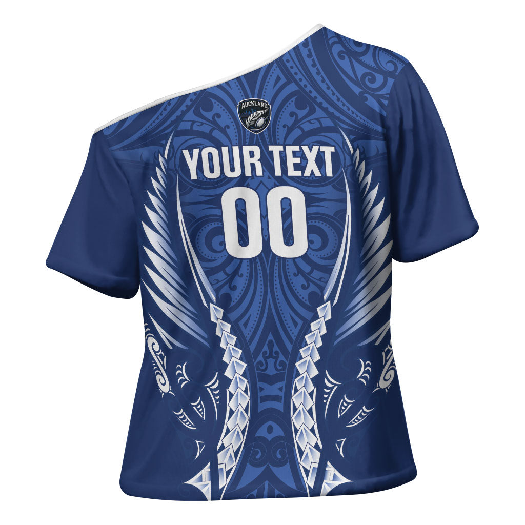 Auckland 2026 Rugby Custom Cross Shoulder Shirt NZ Maori Silver Fern
