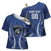 Auckland 2026 Rugby Custom Cross Shoulder Shirt NZ Maori Silver Fern