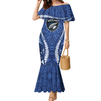 Auckland 2026 Rugby Custom Family Matching Mermaid Dress and Hawaiian Shirt NZ Maori Silver Fern