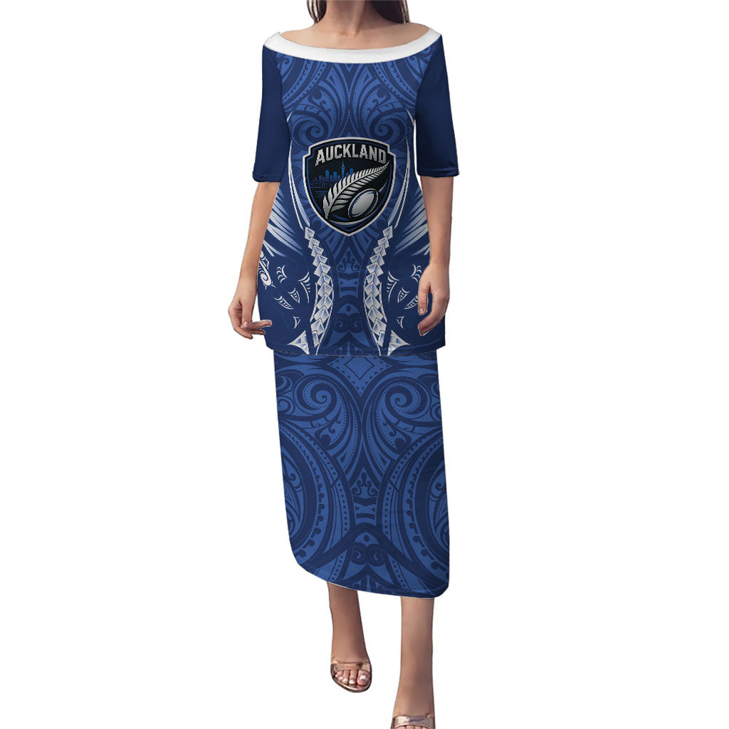 Auckland 2026 Rugby Custom Family Matching Puletasi and Hawaiian Shirt NZ Maori Silver Fern
