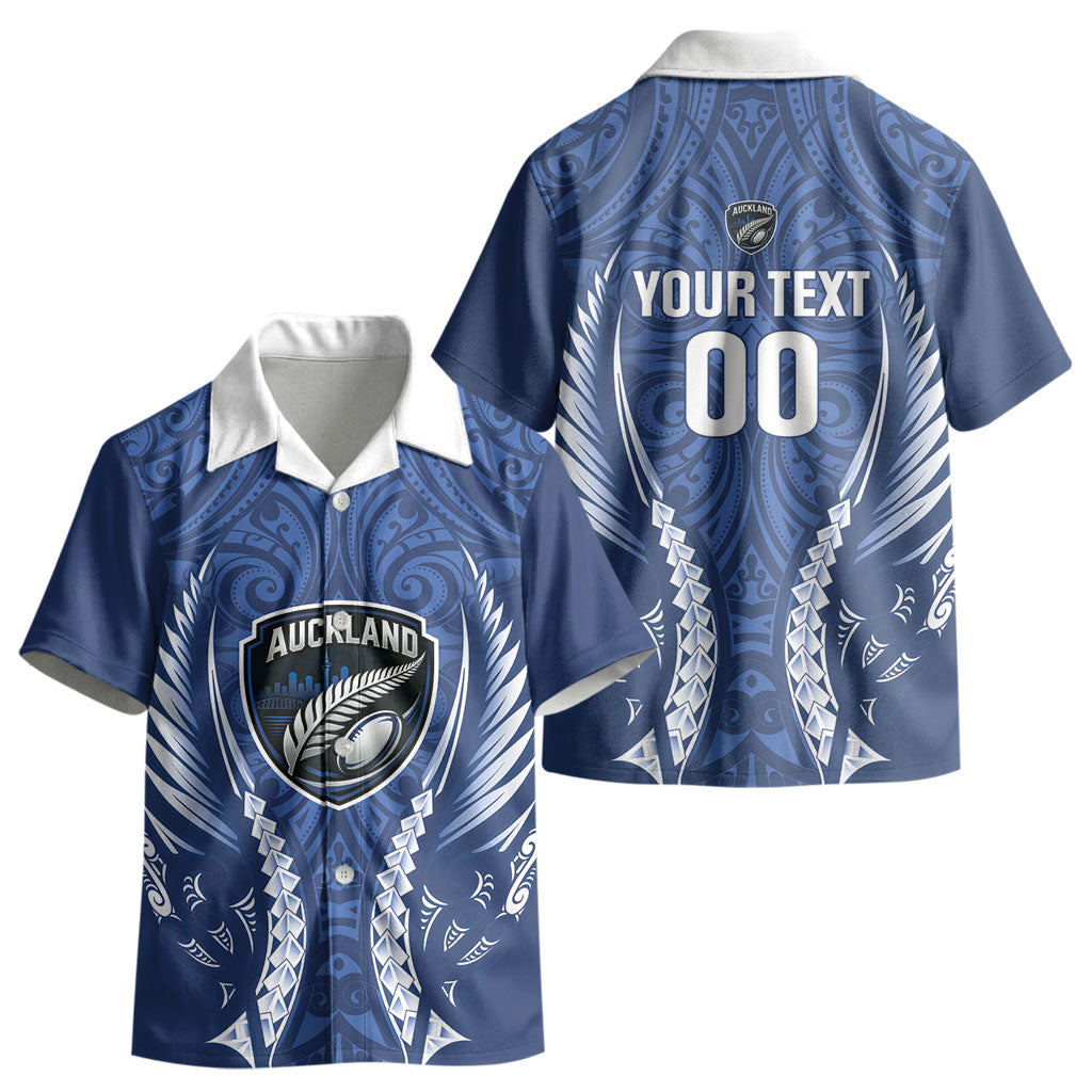 Auckland 2026 Rugby Custom Kid Hawaiian Shirt NZ Maori Silver Fern LT14 - Polynesian Pride