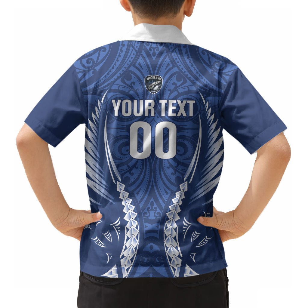 Auckland 2026 Rugby Custom Kid Hawaiian Shirt NZ Maori Silver Fern LT14 - Polynesian Pride
