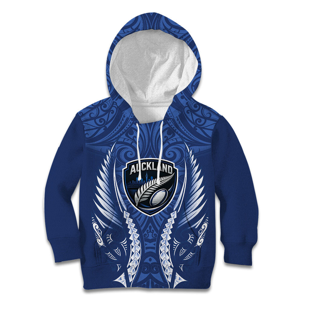 Auckland 2026 Rugby Custom Kid Hoodie NZ Maori Silver Fern