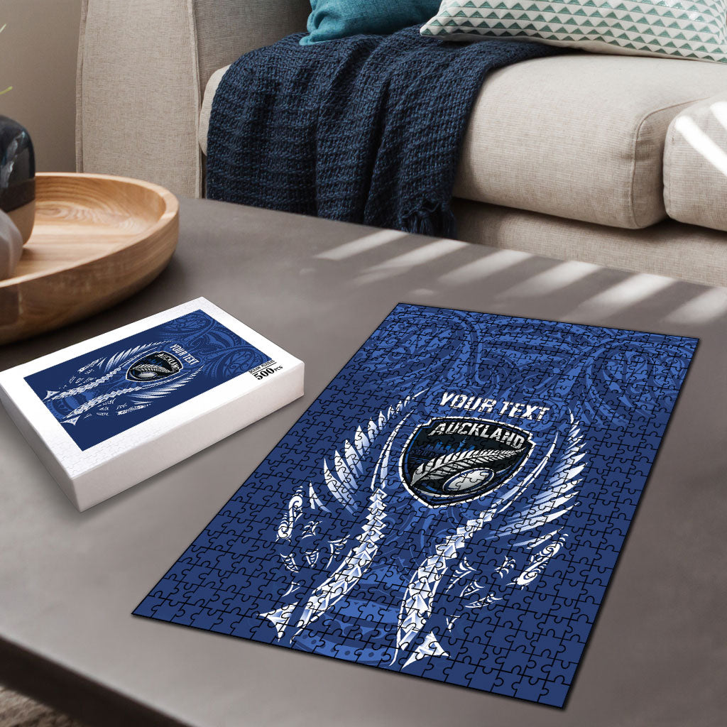 Auckland 2026 Rugby Custom Puzzle NZ Maori Silver Fern