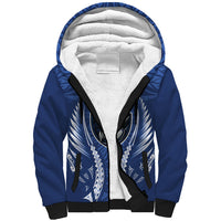 Auckland 2026 Rugby Custom Sherpa Hoodie NZ Maori Silver Fern LT14 Unisex Blue - Polynesian Pride