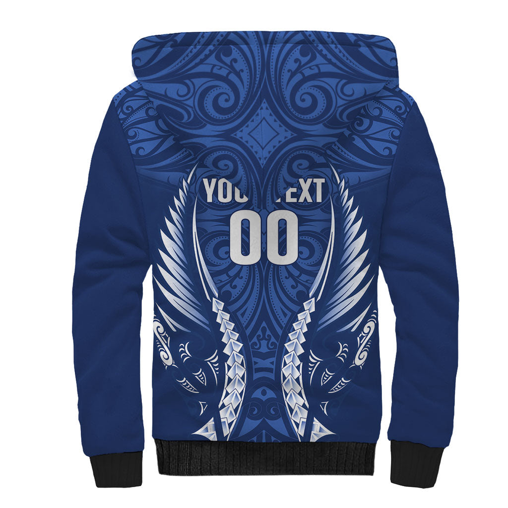 Auckland 2026 Rugby Custom Sherpa Hoodie NZ Maori Silver Fern LT14 - Polynesian Pride
