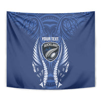 Auckland 2026 Rugby Custom Tapestry NZ Maori Silver Fern