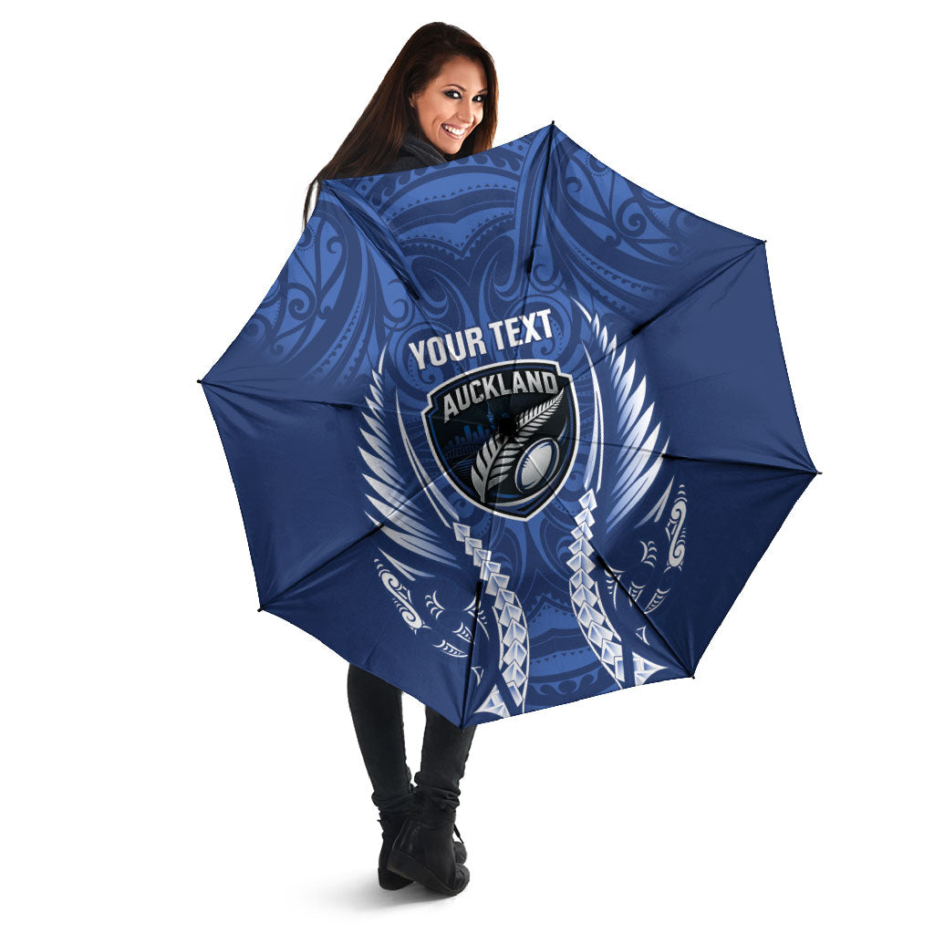 Auckland 2026 Rugby Custom Umbrella NZ Maori Silver Fern