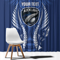Auckland 2026 Rugby Custom Window Curtain NZ Maori Silver Fern