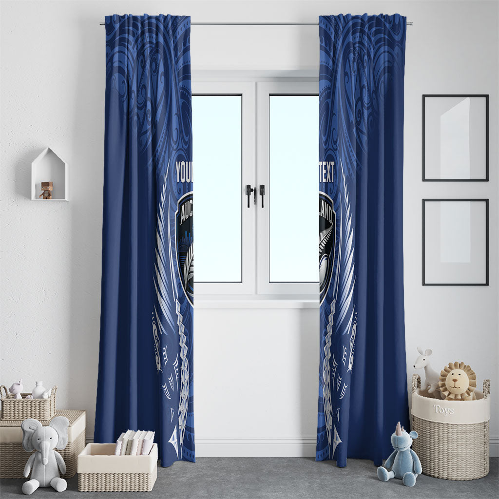 Auckland 2026 Rugby Custom Window Curtain NZ Maori Silver Fern