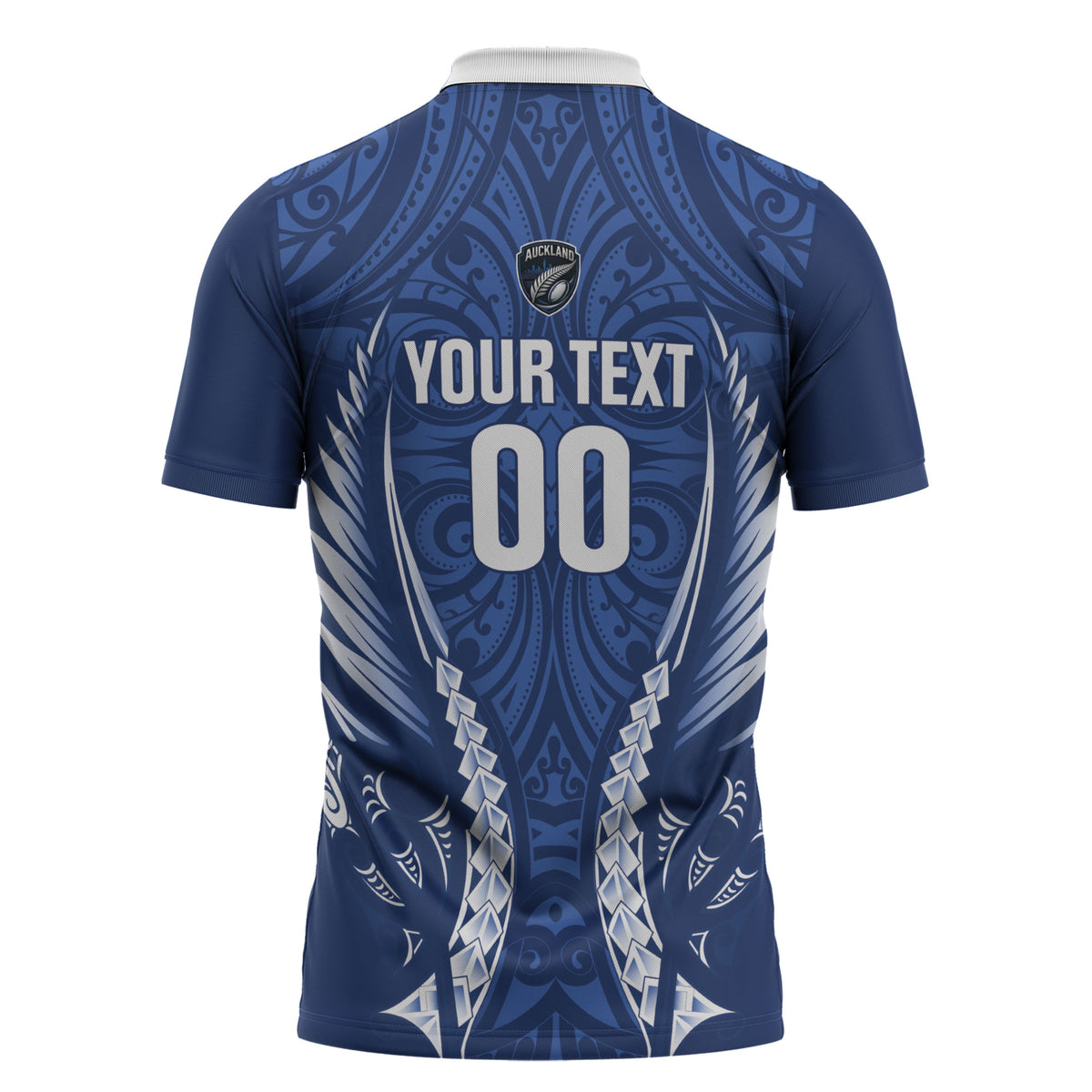 Auckland 2026 Rugby Custom Zipper Polo Shirt NZ Maori Silver Fern LT14 - Polynesian Pride