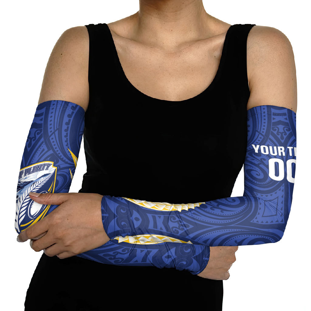 Bay of Plenty 2026 Rugby Custom Arm Sleeves NZ Maori Silver Fern