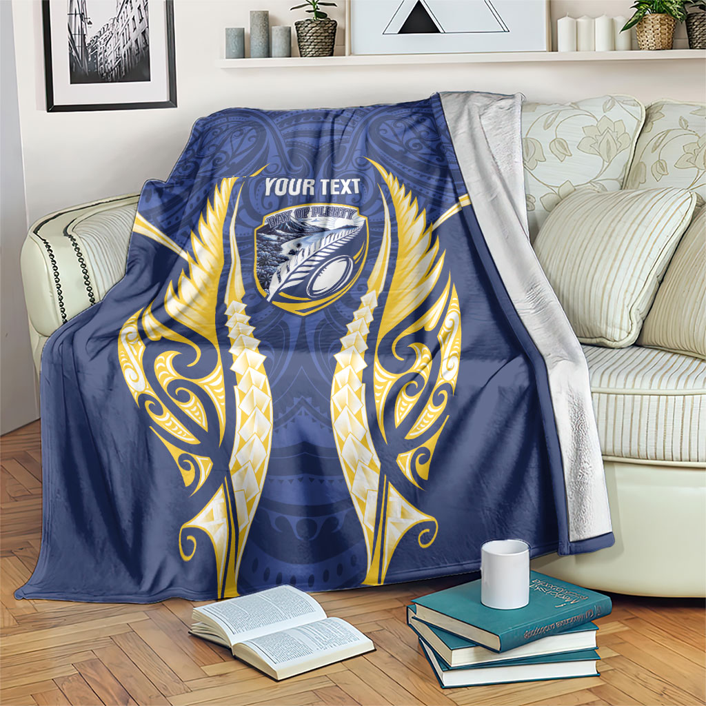 Bay of Plenty 2026 Rugby Custom Blanket NZ Maori Silver Fern