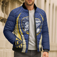 Bay of Plenty 2026 Rugby Custom Bomber Puffer Jacket NZ Maori Silver Fern