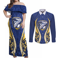 Bay of Plenty 2026 Rugby Custom Couples Matching Off Shoulder Maxi Dress and Long Sleeve Button Shirt NZ Maori Silver Fern