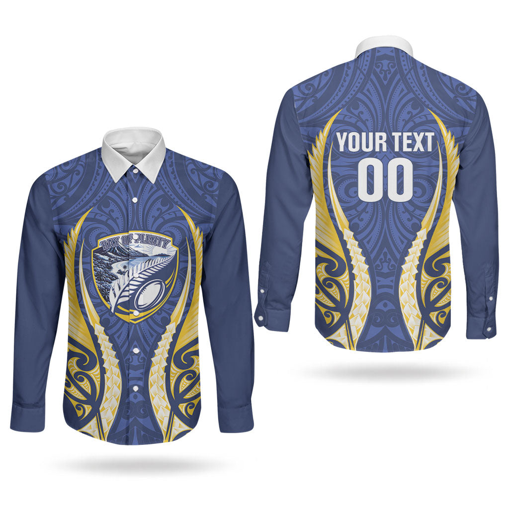 Bay of Plenty 2026 Rugby Custom Couples Matching Off The Shoulder Long Sleeve Dress and Long Sleeve Button Shirt NZ Maori Silver Fern LT14 - Polynesian Pride