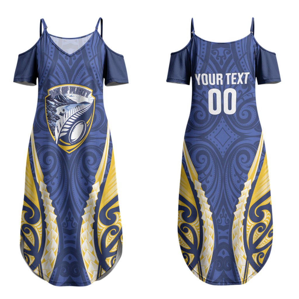 Bay of Plenty 2026 Rugby Custom Couples Matching Summer Maxi Dress and Long Sleeve Button Shirt NZ Maori Silver Fern LT14 - Polynesian Pride