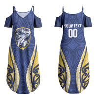 Bay of Plenty 2026 Rugby Custom Couples Matching Summer Maxi Dress and Long Sleeve Button Shirt NZ Maori Silver Fern LT14 - Polynesian Pride