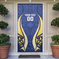 Bay of Plenty 2026 Rugby Custom Door Cover NZ Maori Silver Fern LT14 Blue - Polynesian Pride