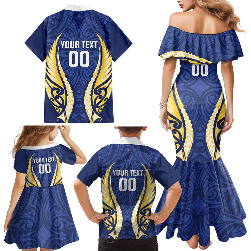 Bay of Plenty 2026 Rugby Custom Family Matching Mermaid Dress and Hawaiian Shirt NZ Maori Silver Fern
