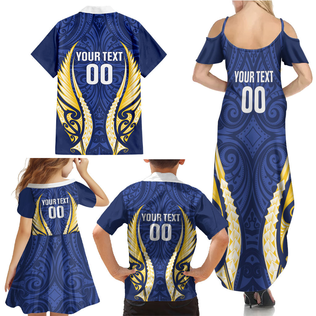 Bay of Plenty 2026 Rugby Custom Family Matching Summer Maxi Dress and Hawaiian Shirt NZ Maori Silver Fern