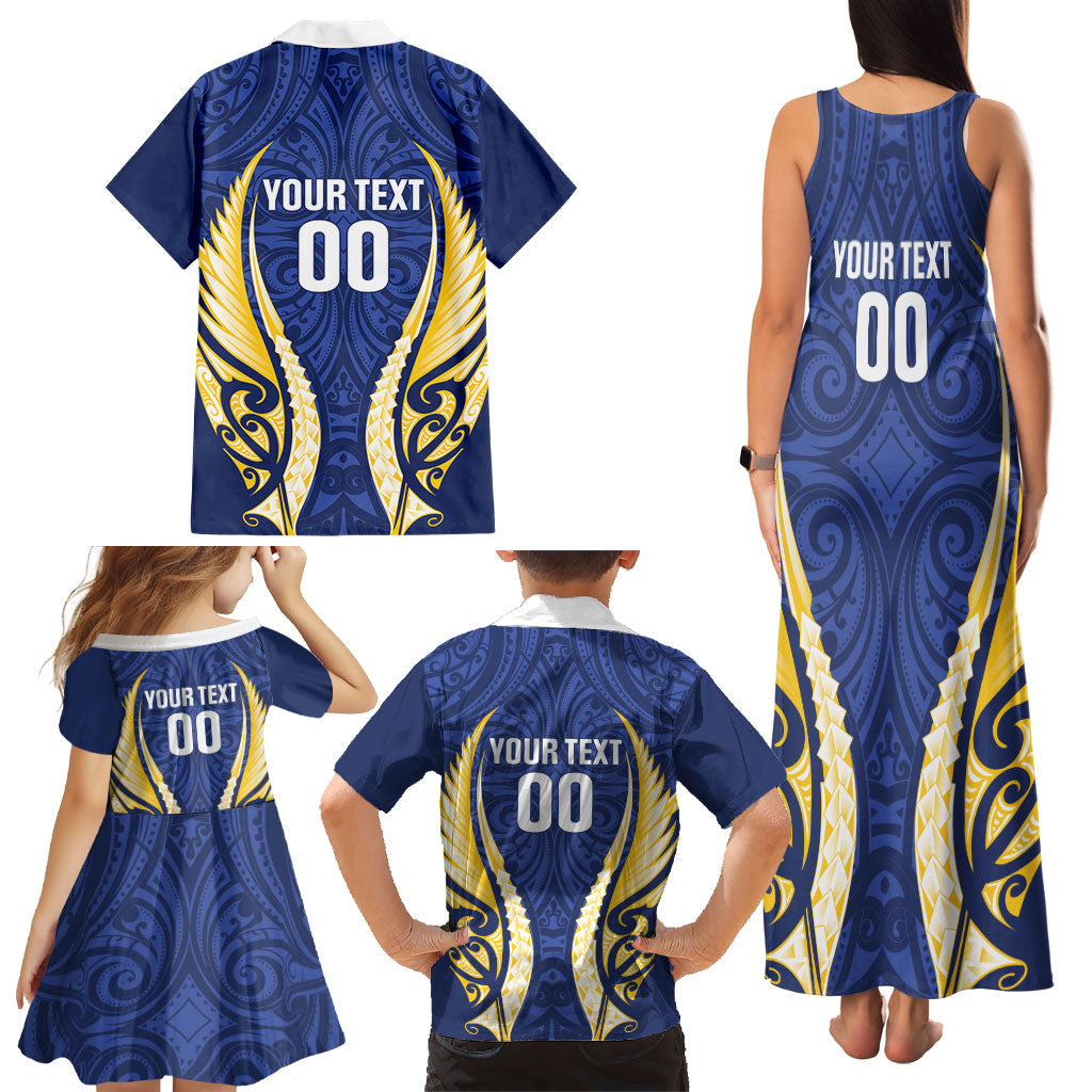 Bay of Plenty 2026 Rugby Custom Family Matching Tank Maxi Dress and Hawaiian Shirt NZ Maori Silver Fern
