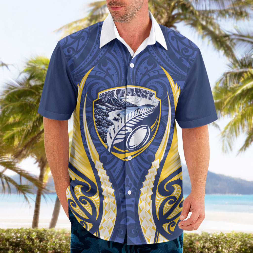 Bay of Plenty 2026 Rugby Custom Hawaiian Shirt NZ Maori Silver Fern LT14 - Polynesian Pride